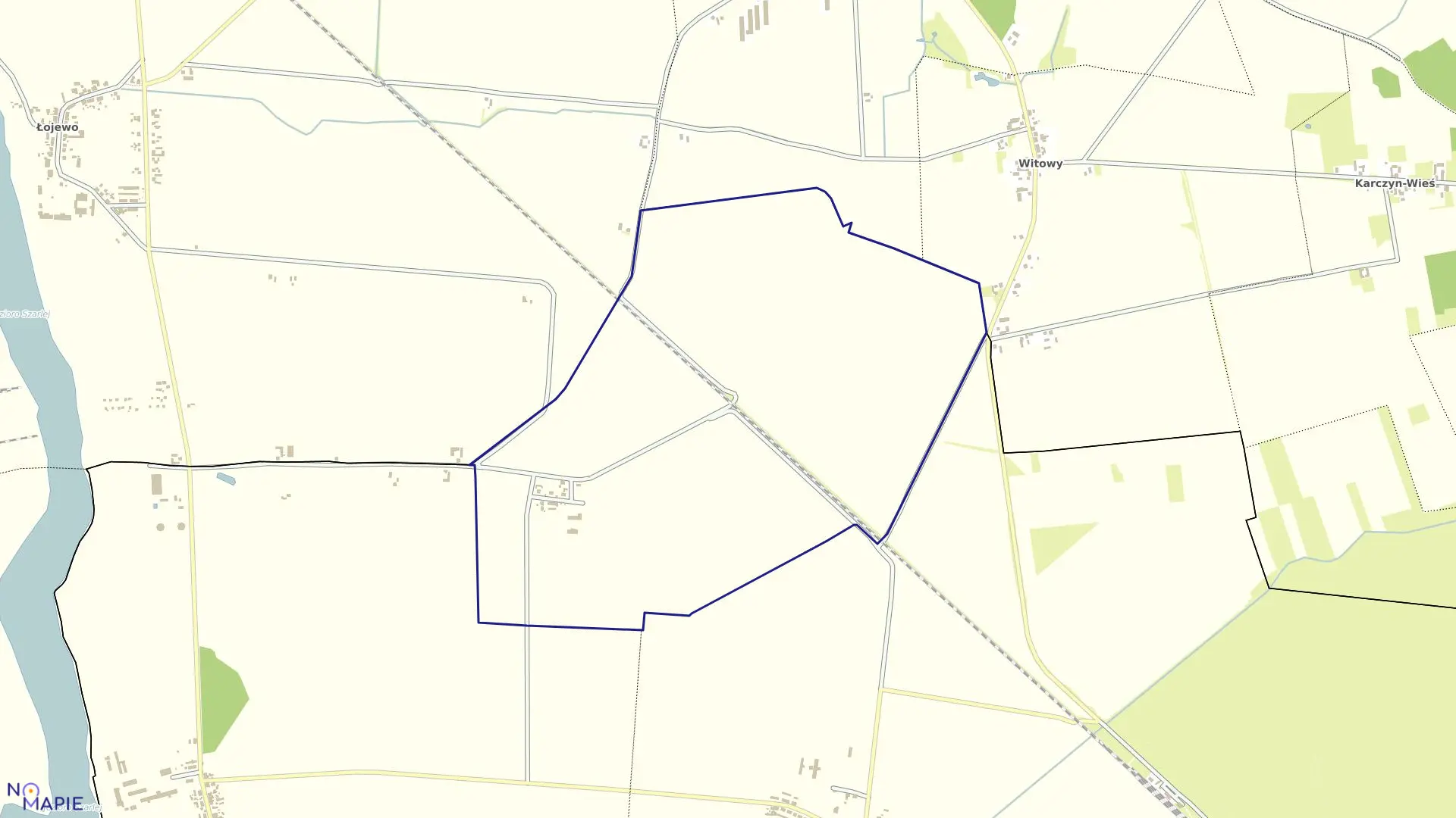Mapa obrębu Arturowo w gminie Kruszwica