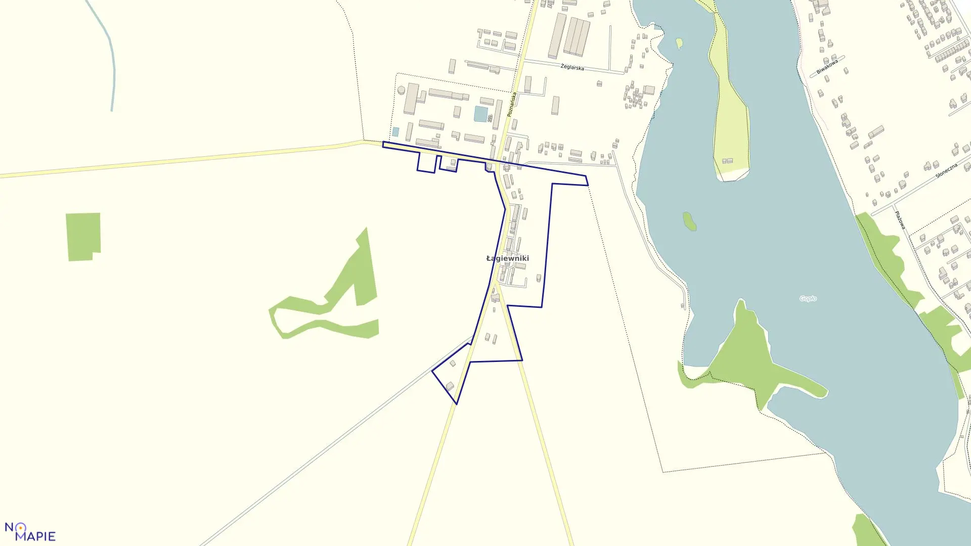 Mapa obrębu Kruszwica Obr. 8 w gminie Kruszwica